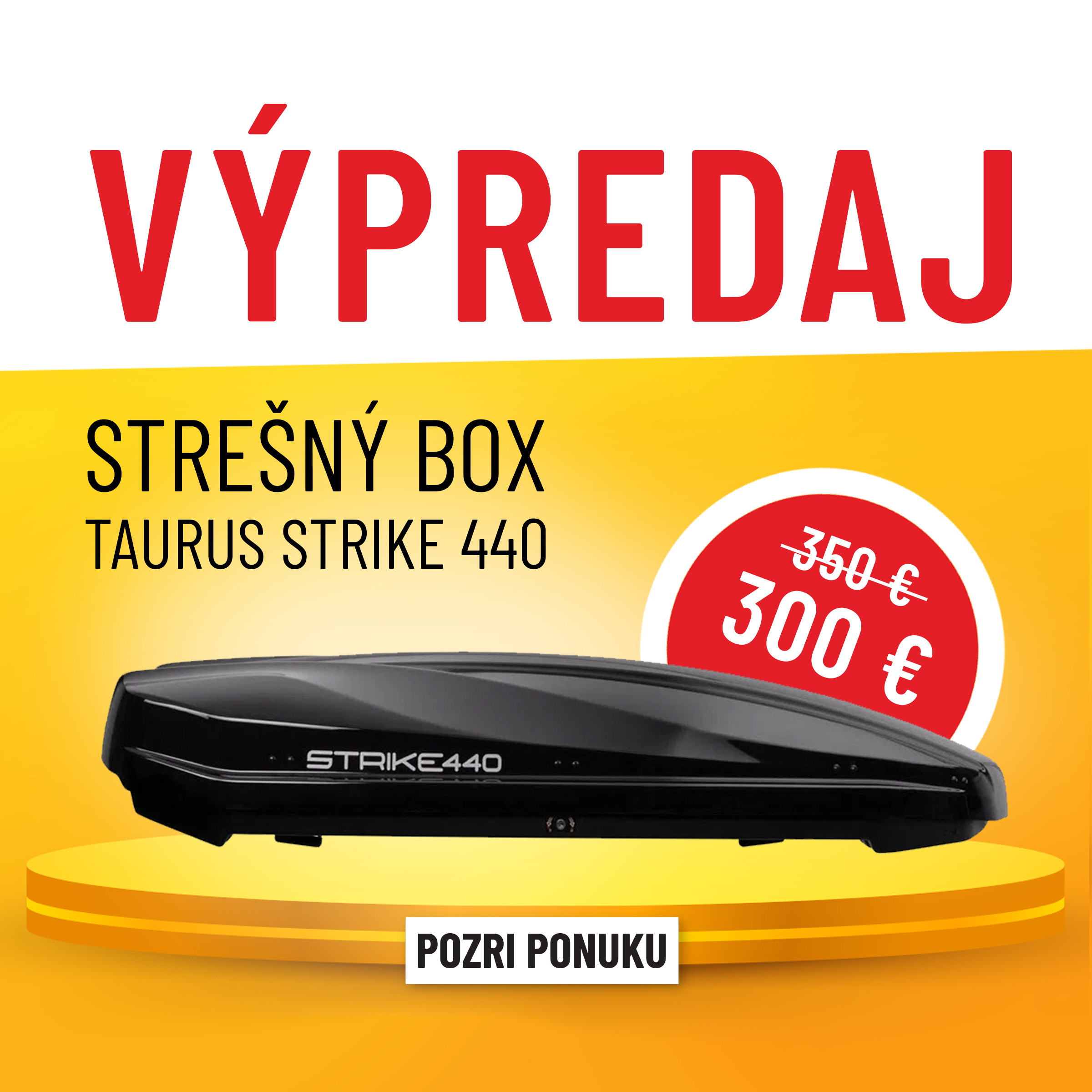 Výpredaj Strešný box Taurus Strike 440